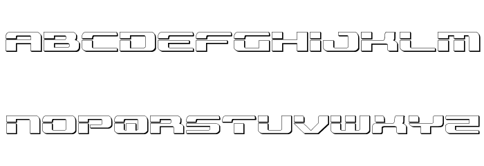 Troopers 3D Expanded Font LOWERCASE