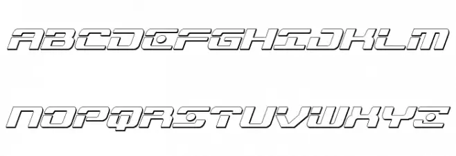 Troopers 3D Italic Font UPPERCASE