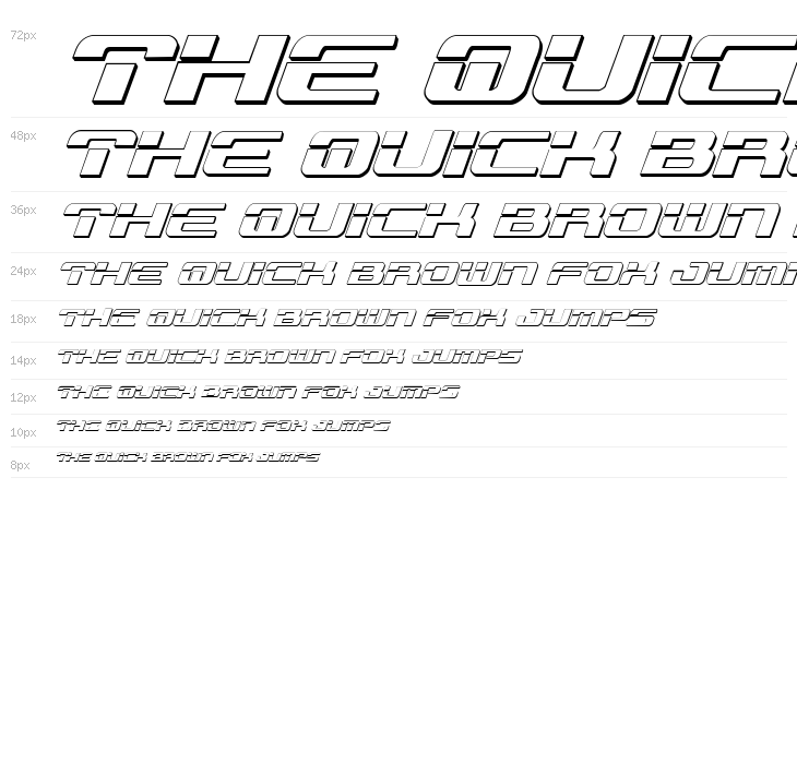 Troopers 3D Italic Waterfall