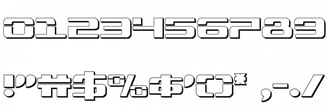 Troopers 3D Regular Font OTHER CHARS