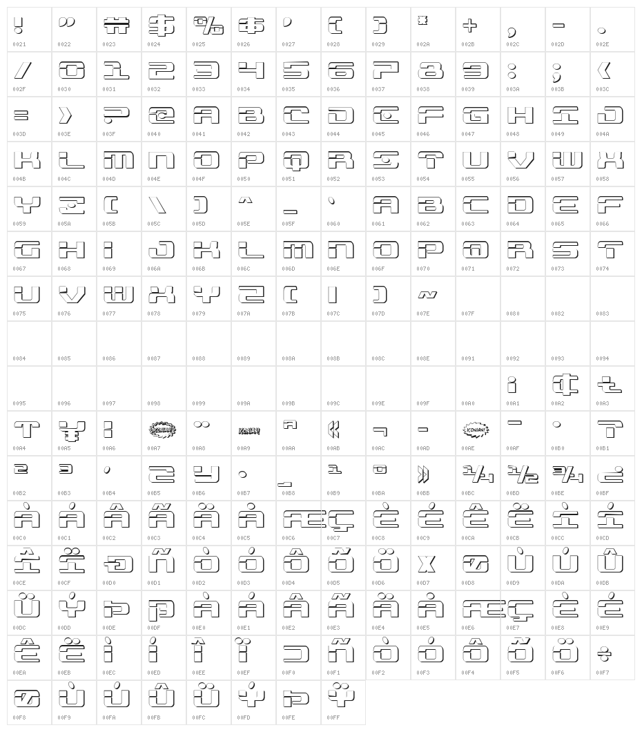Troopers 3D Regular Character Map