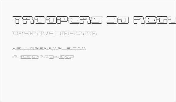 Troopers 3D Regular Business Card