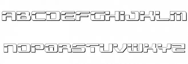 Troopers 3D Regular Caratteri MINUSCOLO