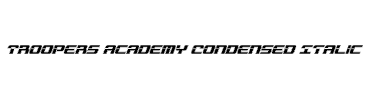 Troopers Academy Condensed Italic  Free Fonts Download