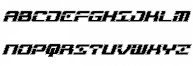Troopers Academy Condensed Italic フォント 大文字