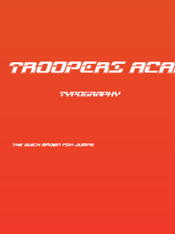 Troopers Academy Condensed Italic Poster