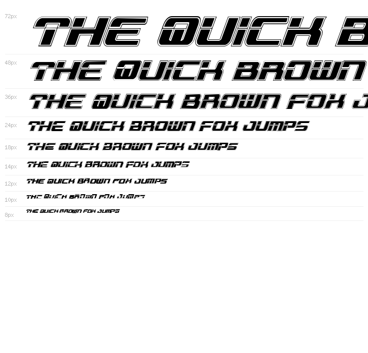 Troopers Academy Condensed Italic Waterfall