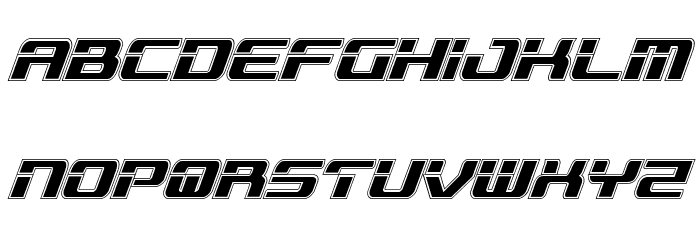 Troopers Academy Condensed Italic Font LOWERCASE