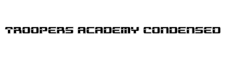 Troopers Academy Condensed  Скачать бесплатные шрифты