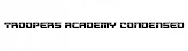 Troopers Academy Condensed  Frei Schriftart Herunterladen