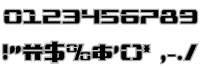 Troopers Academy Condensed Font OTHER CHARS