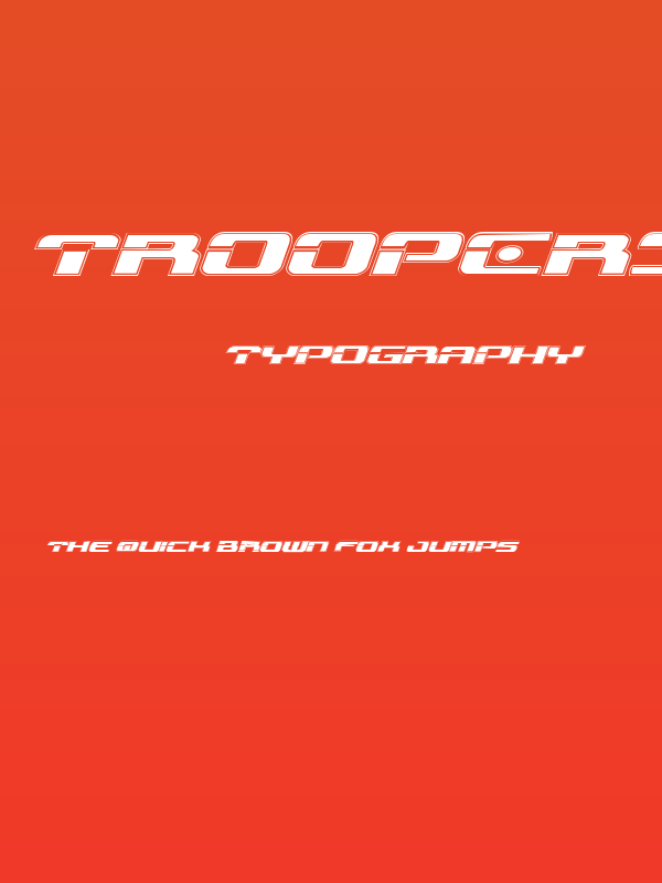Troopers Academy Expanded Italic Poster
