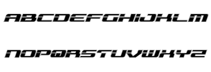 Troopers Academy Expanded Italic Font LOWERCASE
