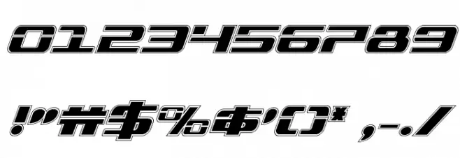 Troopers Academy Italic Font OTHER CHARS