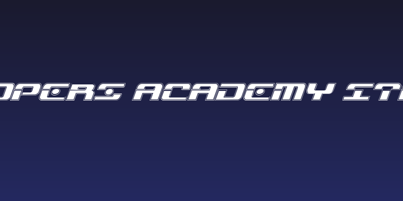Troopers Academy Italic Social Header
