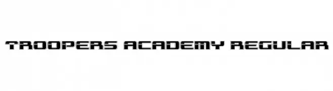 Troopers Academy Regular  フリーフォントのダウンロード