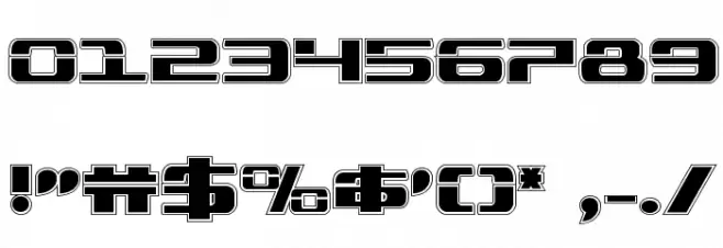 Troopers Academy Regular Font OTHER CHARS