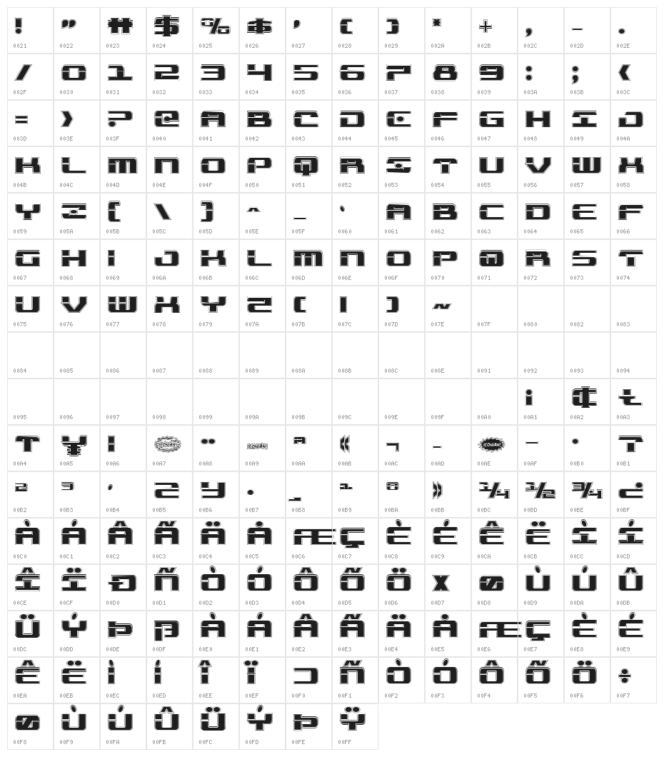 Troopers Academy Regular Character Map