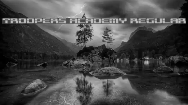 Troopers Academy Regular Font examples