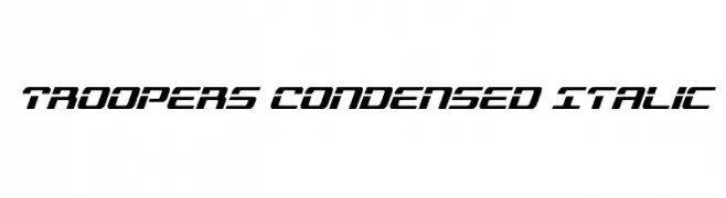 Troopers Condensed Italic  Frei Schriftart Herunterladen