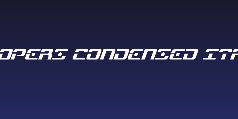 Troopers Condensed Italic Social Header