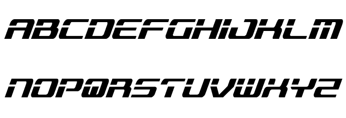 Troopers Condensed Italic Font LOWERCASE