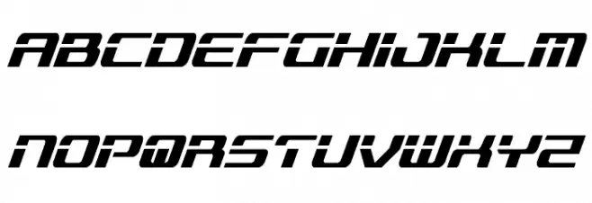 Troopers Condensed Italic Caratteri MINUSCOLO