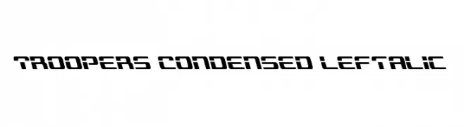 Troopers Condensed Leftalic  Frei Schriftart Herunterladen