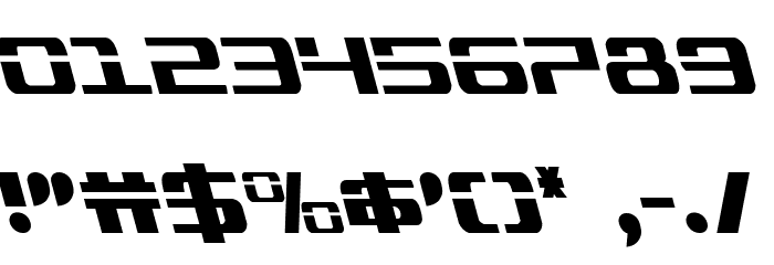 Troopers Condensed Leftalic Font OTHER CHARS