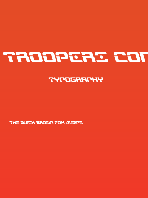 Troopers Condensed Leftalic Poster