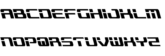 Troopers Condensed Leftalic Font LOWERCASE