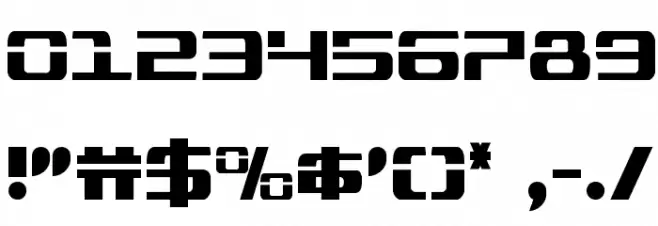 Troopers Condensed Font OTHER CHARS