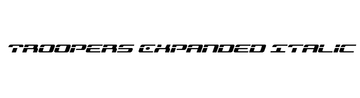 Troopers Expanded Italic  免费字体下载