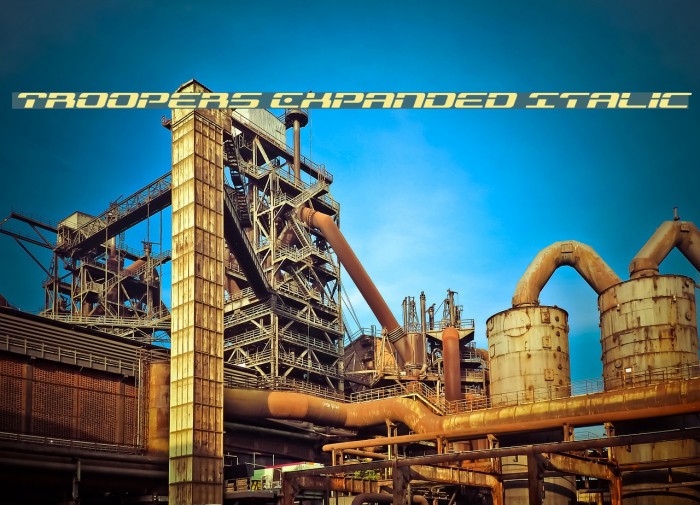 Troopers Expanded Italic Example 2