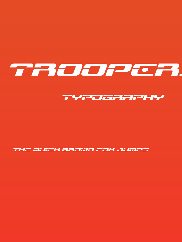 Troopers Expanded Italic Poster