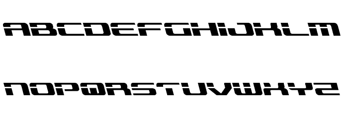 Troopers Expanded Leftalic Font LOWERCASE