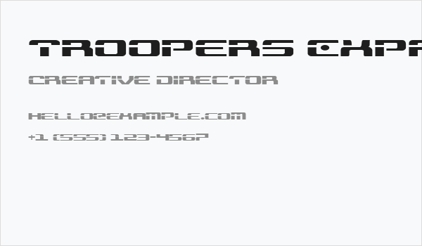 Troopers Expanded Business Card