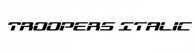 Troopers Italic  les polices de caractères gratuit tlcharger