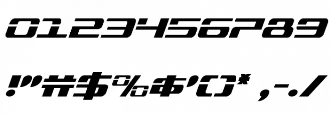 Troopers Italic Font OTHER CHARS