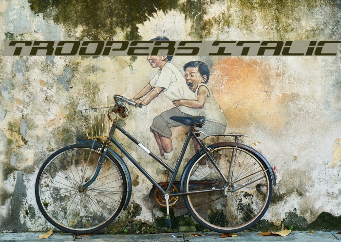 Troopers Italic Шрифта examples