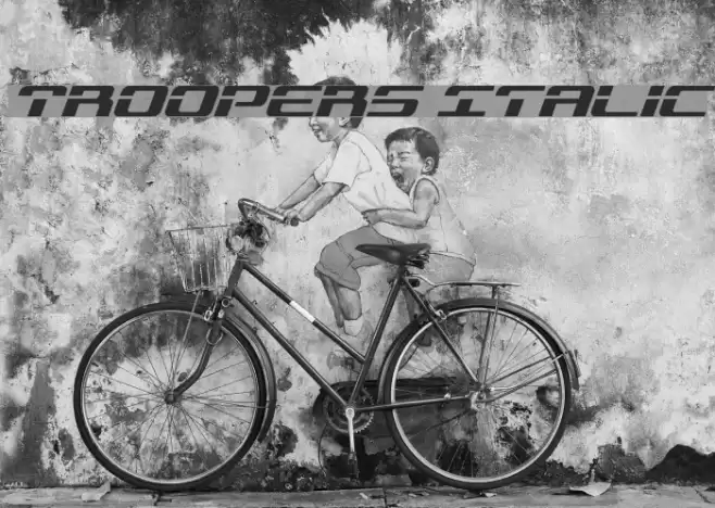 Troopers Italic Font examples