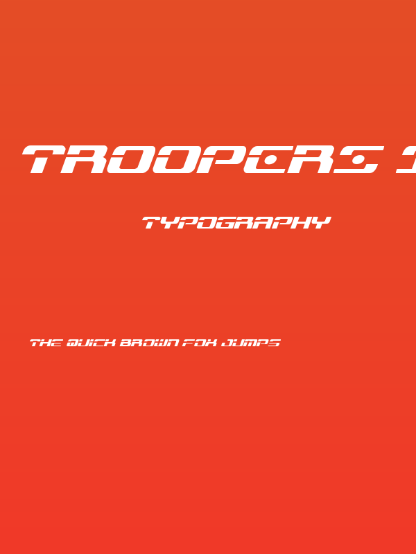 Troopers Italic Poster