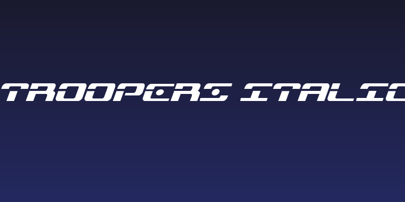 Troopers Italic Social Header