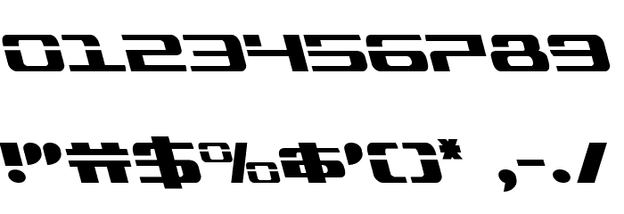 Troopers Leftalic Font OTHER CHARS