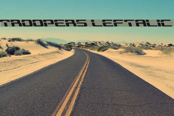 Troopers Leftalic Font examples