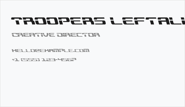 Troopers Leftalic Business Card