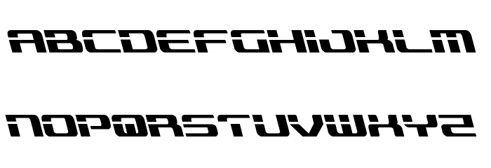 Troopers Leftalic Font LOWERCASE