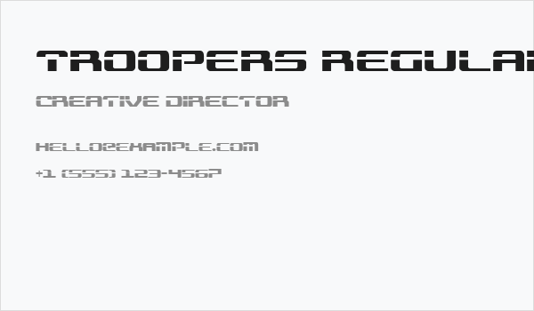 Troopers Regular Business Card