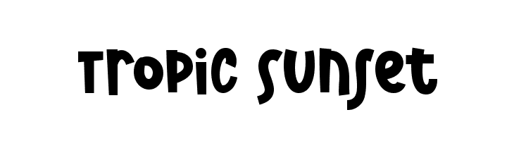 Tropic Sunset  les polices de caractères gratuit tlcharger