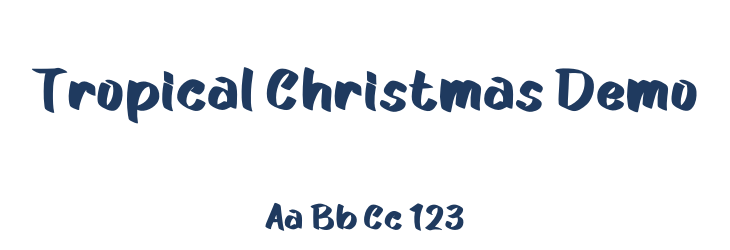 Tropical Christmas Demo Font Preview